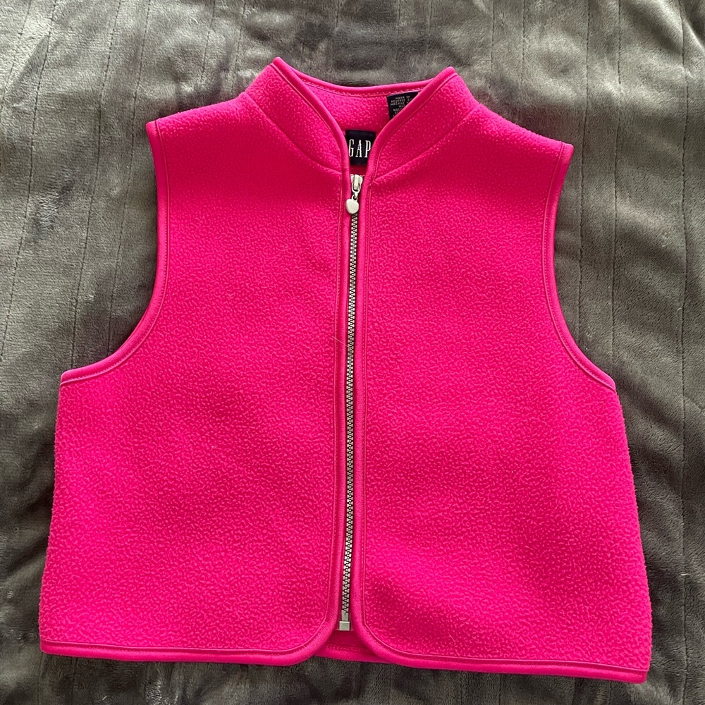 GAP Bright Pink Zip-Up Fleece